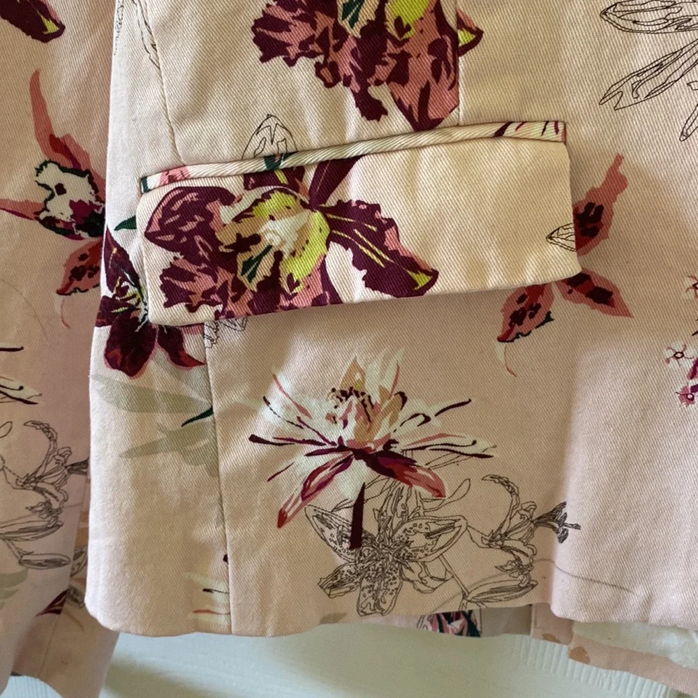 Marfinno Orsay Floral Orchid Blazer Suit Dress Coat Jacket - Picture 5 of 5